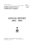 2002/2003 - the Cardiovascular Sciences Collaborative Programs