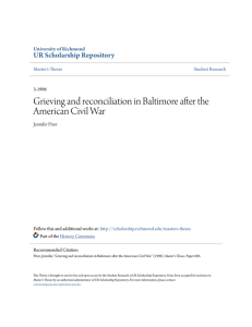 Grieving and reconciliation in Baltimore after the American Civil War