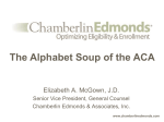 The Alphabet Soup of The Affordable Care Act