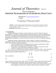 Relativistic thermodynamics for the introductory physics