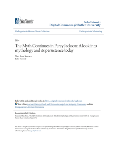 The Myth Continues in Percy Jackson: A look into mythology and its