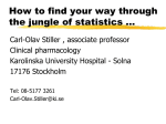 Parametric statistics - Associate professor clinical pharmacology