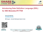 Introducing Data Definition Language (DDL) for IMS Metadata #17764
