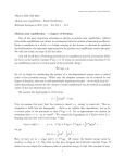 Motion near equilibrium - Small Oscillations