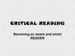 critical reading - Groupfusion.net
