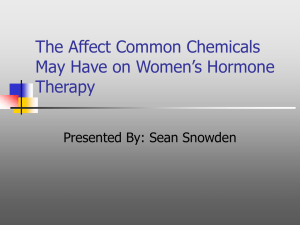 The Affect Common Chemicals May Have on Women`s Hormone