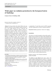 White paper on radiation protection by the European Society of