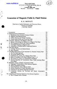 Generation of Magnetic Fields by Fluid Motion