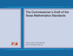 The Commissioner`s Draft of the Texas
