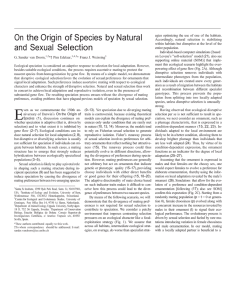 On the Origin of Species by Natural and Sexual Selection