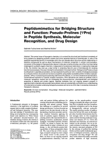 in Peptide Synthesis, Molecular Recognition