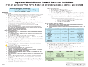 Inpatient Blood Glucose Control Facts and Guidelines (For all