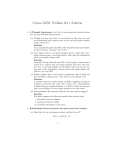 Course 52558: Problem Set 1 Solution