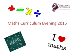Mathematics Curriculum Evening - September 2015