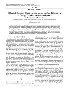 Effect of Electron–Electron Interaction on Spin Relaxation of Charge