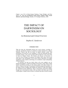 "The Impact of Darwinism on Sociology" (chap. 1 of The New