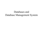 Overview of Databases and DBMS