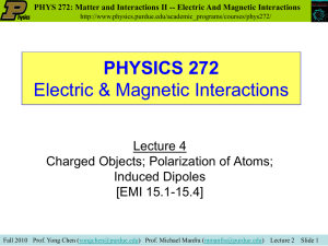 PHYS 272: Matter and Interactions II -