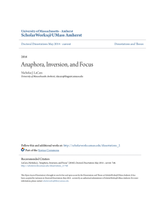 Anaphora, Inversion, and Focus