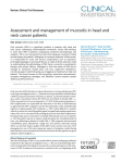 Assessment and management of mucositis in head and neck cancer