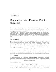 Computing with Floating Point Numbers
