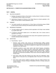 Power Status and Monitoring System