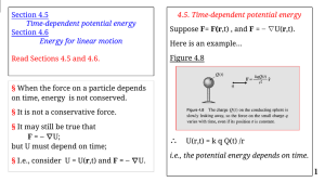 Section 4.5 Time-dependent potential energy Section