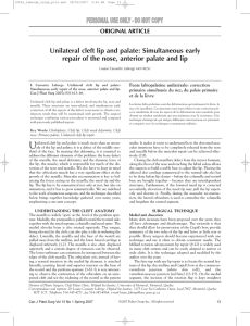 Unilateral cleft lip and palate: Simultaneous early