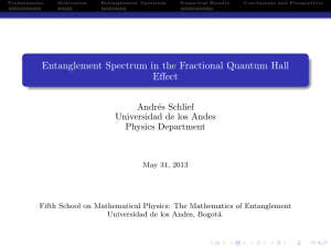 Entanglement Spectrum in the Fractional Quantum Hall Effect