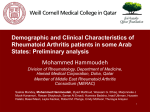 Demographic and Clinical Characteristics of Rheumatoid Arthritis