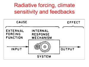 Radiative Forcing and Climate Feedbacks