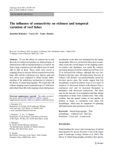 The influence of connectivity on richness and temporal variation of