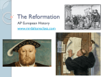 The Reformation - Mr. Dalton`s Class