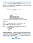 Ebola Virus Disease (EVD) Standardized Triage Screening Tool