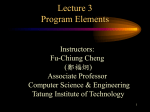 Lecture 3 Program Elements