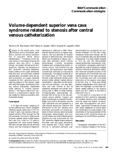 Volume-dependent superior vena cava syndrome related to stenosis