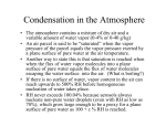 Condensation in the Atmosphere