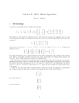 Calculus II - Basic Matrix Operations