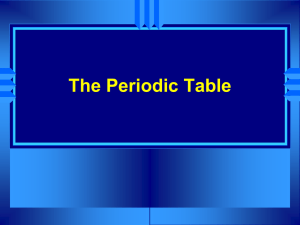 2013 The Periodic Table