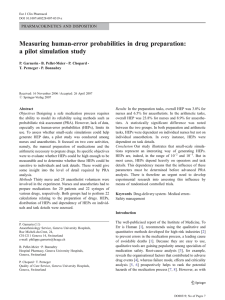 Measuring human-error probabilities in drug preparation: a pilot