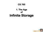 1. The age of infinite storage LECTURE