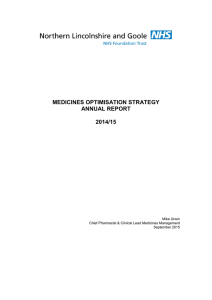 NLG(15)489 Annual Medicines Management Report 2014-15