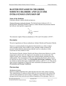 Potassium Chloride, Sodium Chloride, Glucose IV