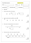 Example Stage 2 Maths Assessment