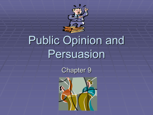 Public Opinion and Persuasion