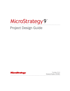 MicroStrategy Project Design Guide