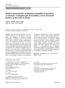 Habitat characteristics of bluntnose flyingfish Prognichthys occidentalis