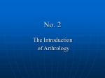 No. 2 The Introduction of Arthrology