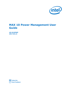 MAX 10 Power Management User Guide