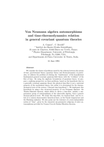 Von Neumann algebra automorphisms and time